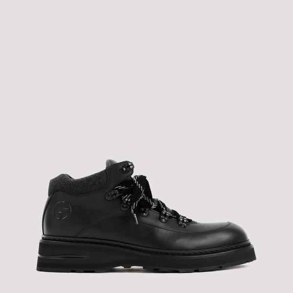 Giorgio Armani Leather Ankle Boots - Black | Garmentory