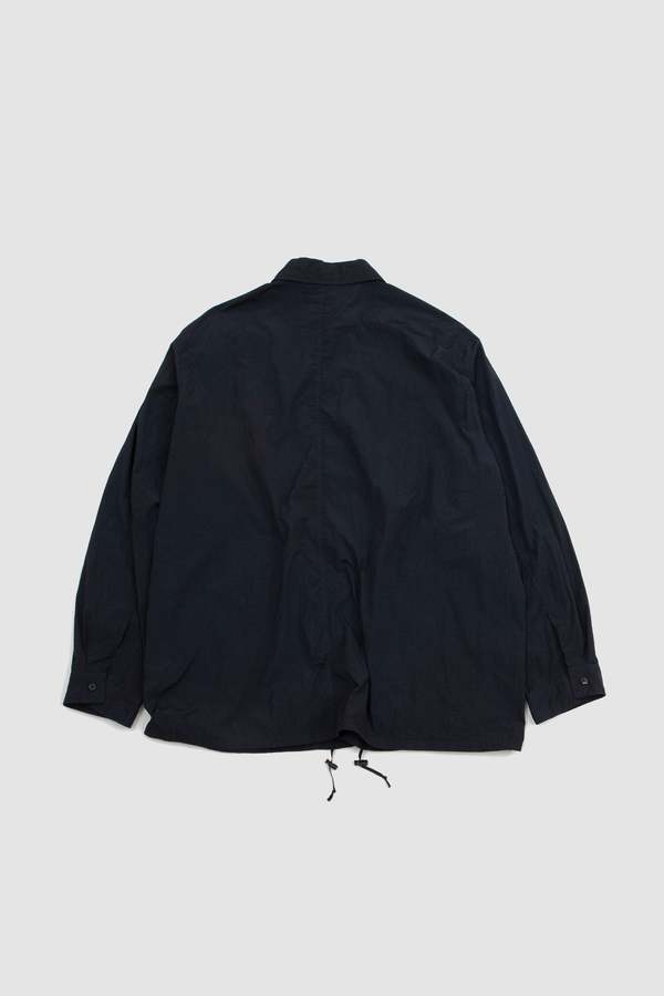 Aton Hand Dyed Nylon Shirt Jacket - Navy | Garmentory