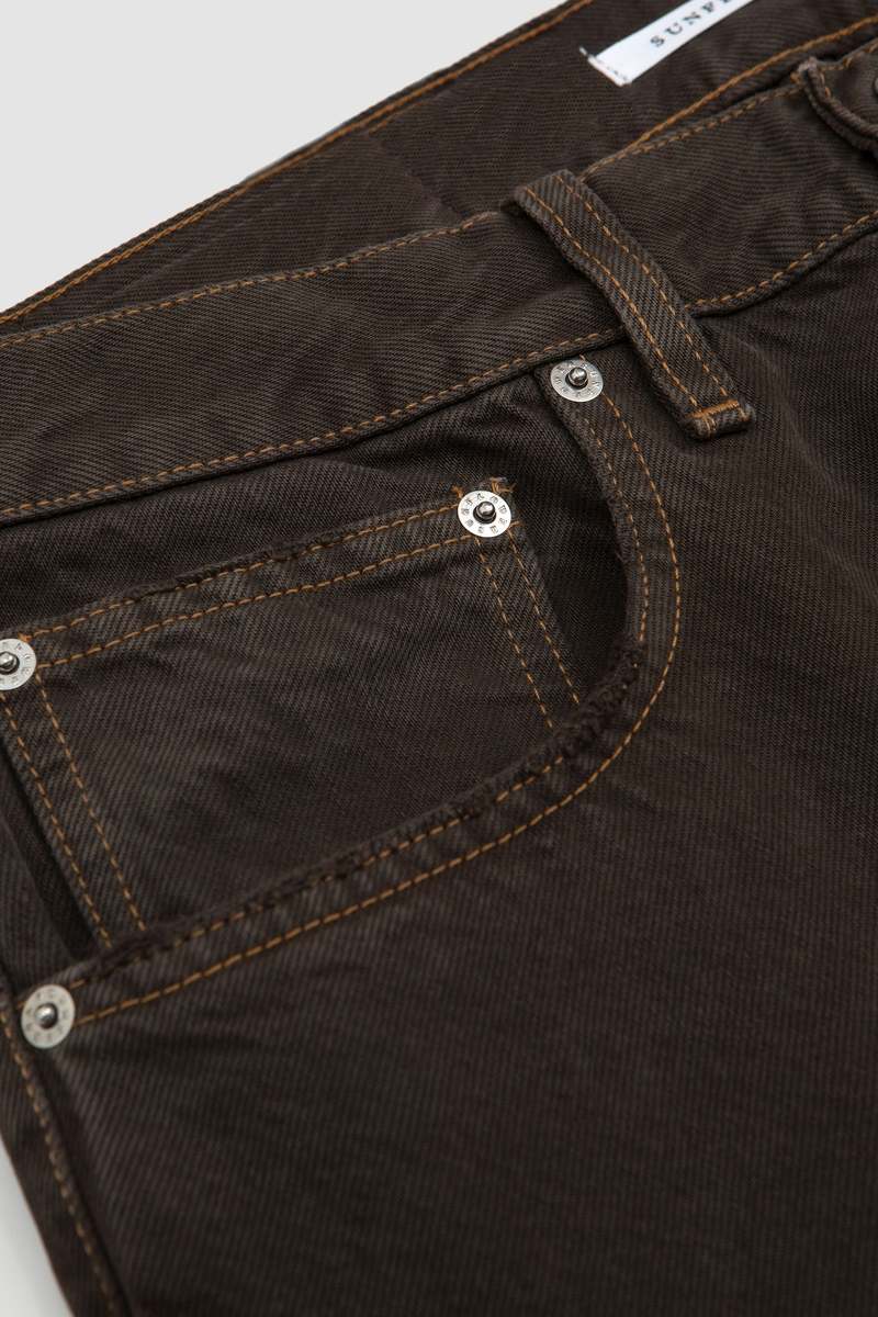 Sunflower Wide Twist Jeans - Vintage Brown | Garmentory