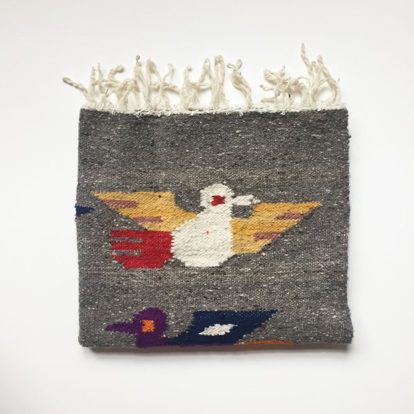 Small Gray Birds Handwoven Tapestry Small Gray Birds Handwoven Tapestry
