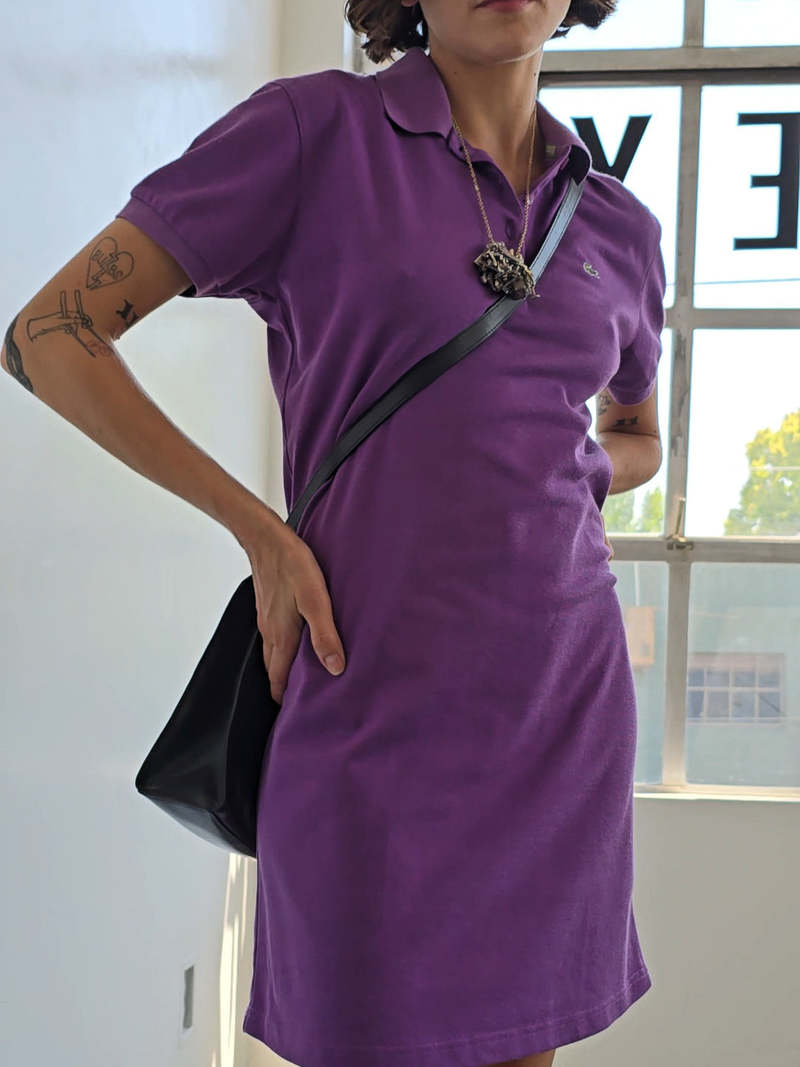 Lacoste Polo Dress - Grape | Garmentory Lacoste Polo Dress - Grape | Garmentory