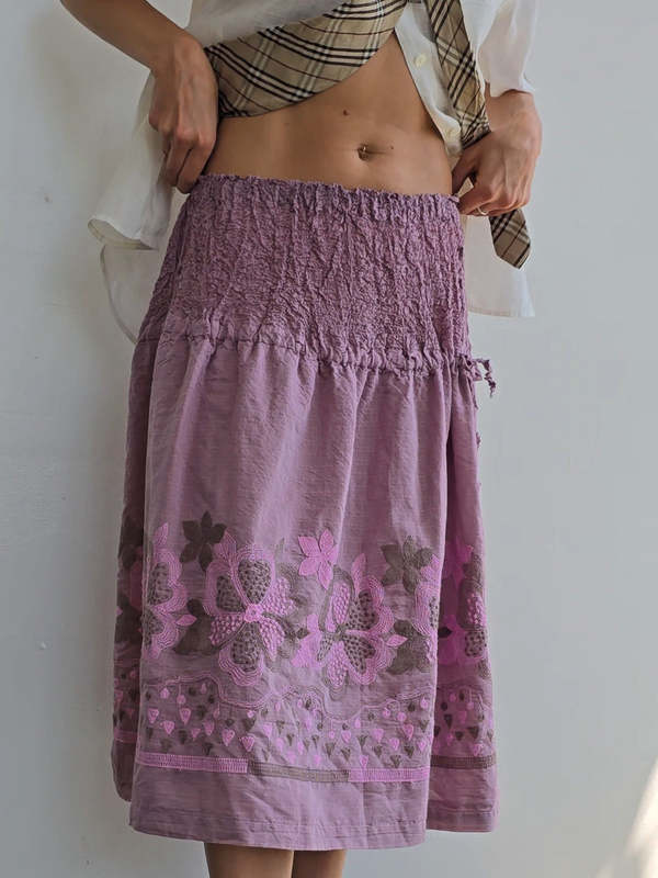 Vintage Cauliflower Issey Miyake Skirt - Orchid | Garmentory