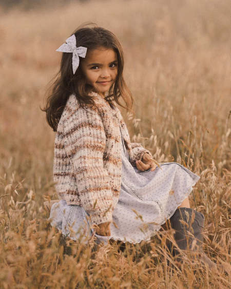 Kids Misha & Puff Scallop Cardigan - Midnight | Garmentory