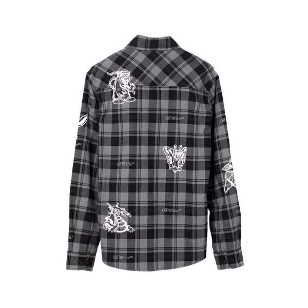 Off-White™ Character Check Flannel Shirt - Black/White | Garmentory