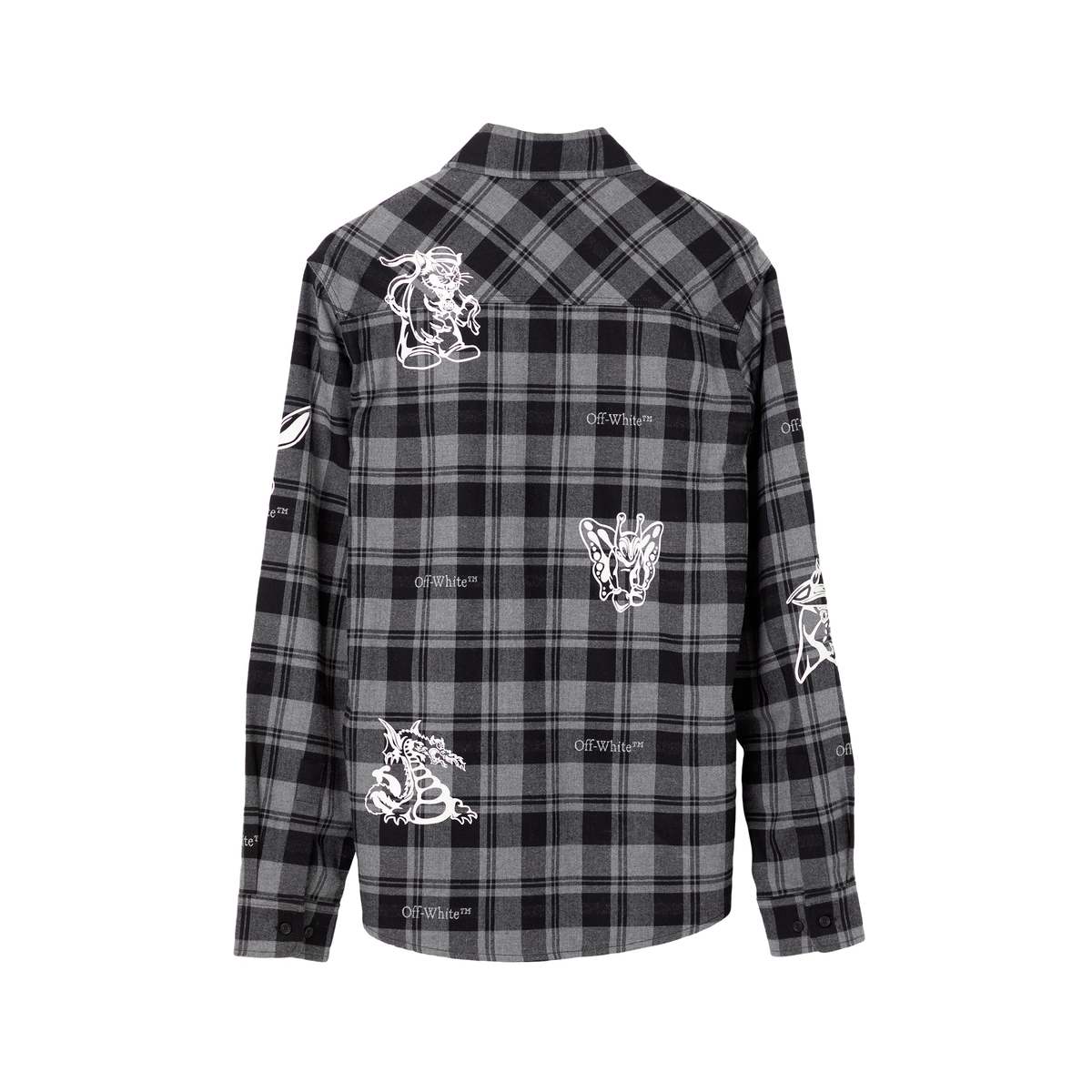 Tシャツ・カットソー Off-White CHARACTER CHECK FLANN SHIRT Off-White--Character-Check-