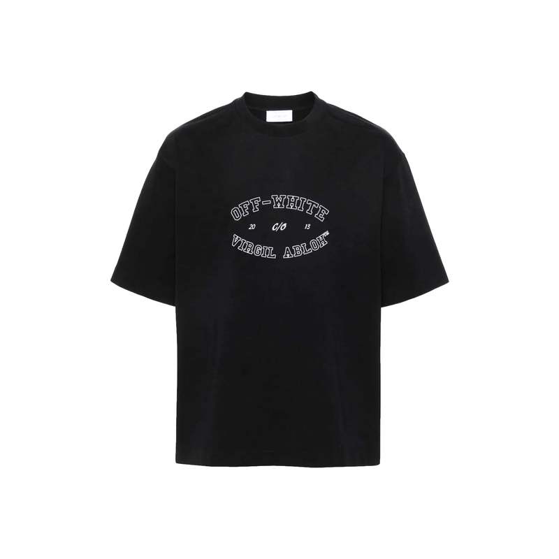 【関税込み】Off-White ブラック College Skate Tシャツ T-shirt Off-White College Skate T-Shirt OMAA120F24JER00M1001