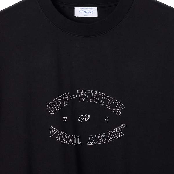 【関税込み】Off-White ブラック College Skate Tシャツ Off-White College Skate Short-sleeve T-shirt - Black/White