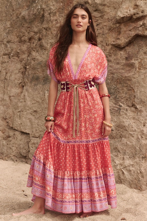 SPELL & THE GYPSY COLLECTIVE Sunshine Bandit Gown - Cayenne | Garmentory