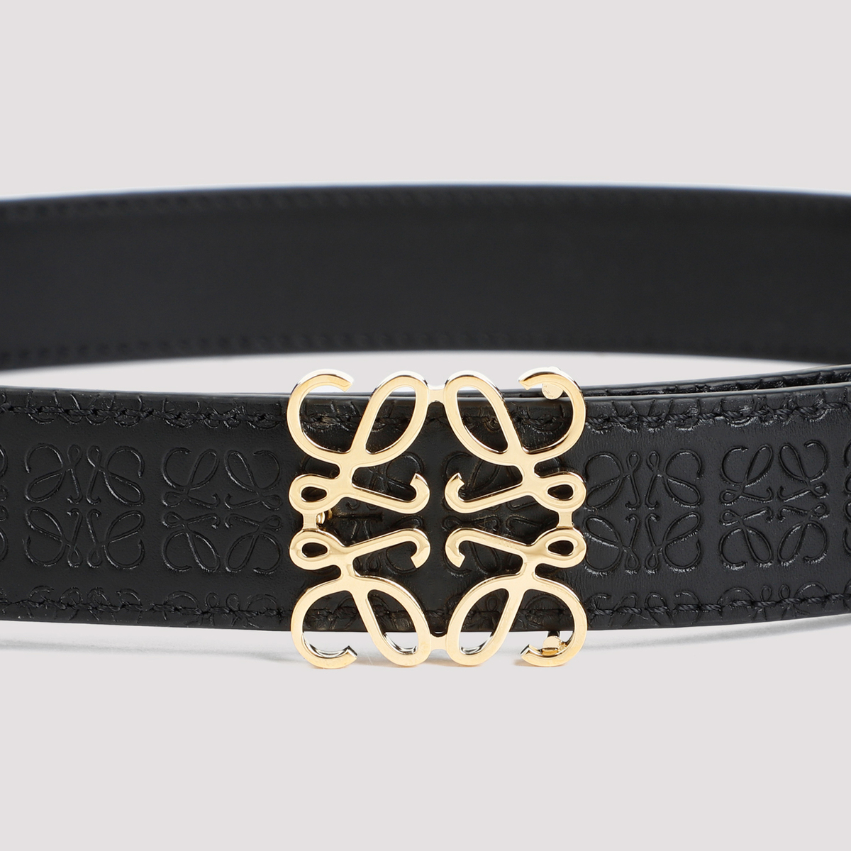 LOEWE Anagram Leather Belt - Black/Nude/Neutrals | Garmentory display picture 1