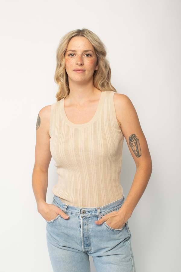 Atelier Delphine Pointelle Relaxed Tank