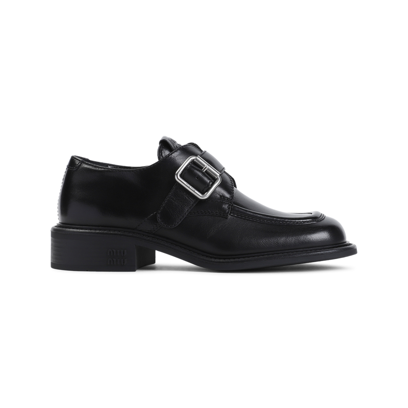 MIU MIU Buckled Loafers - Black | Garmentory MIU MIU Buckled Loafers - Black | Garmentory