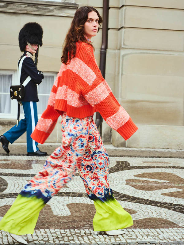 Essentiel Antwerp Group Knit Sweater Orange Garmentory