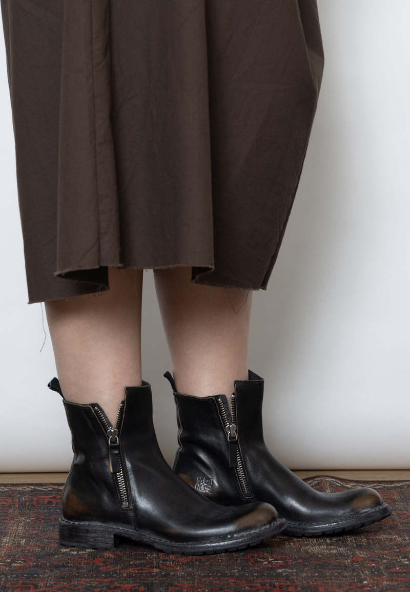 MOMA Double Zip Boot - Black | Garmentory