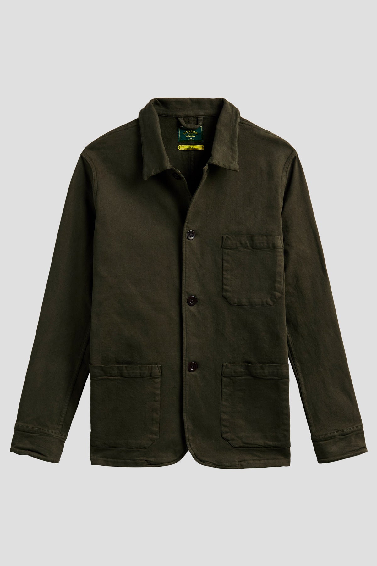 Portuguese Flannel Labura Twill Jacket - Olive | Garmentory