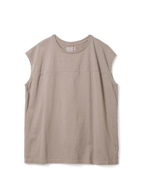 Sandinista Mfg American Cotton Football Sleeveless T-shirt - Khaki Beige