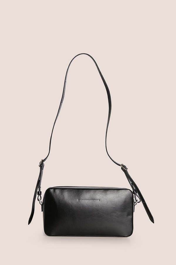 MM6 Maison Margiela Leather Crossbody Bag - Black | Garmentory