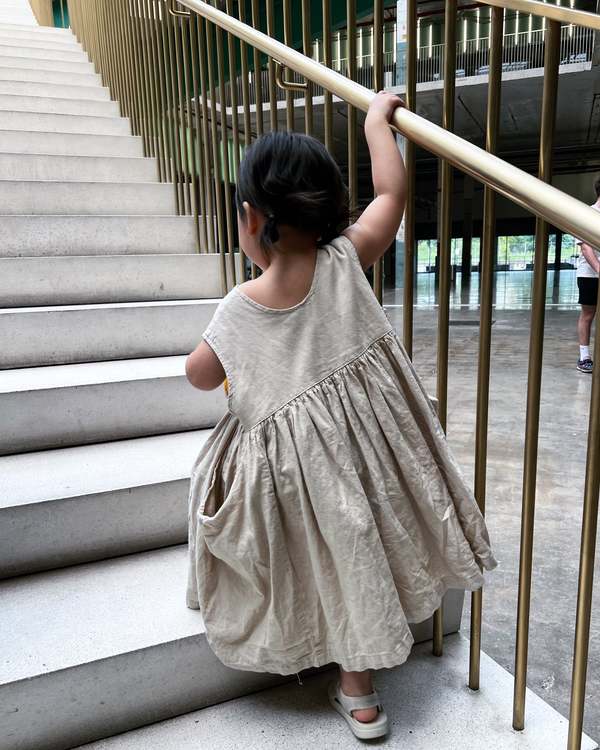 KIDS Korean Assembly Camille Linen Dress - Beige | Garmentory