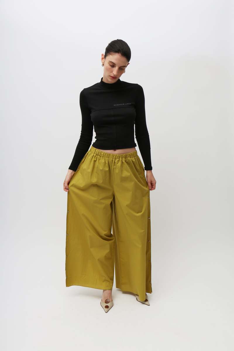 ECKHAUS LATTA Lapped Baby Turtleneck - Black ECKHAUS LATTA Lapped Baby Turtleneck - Black