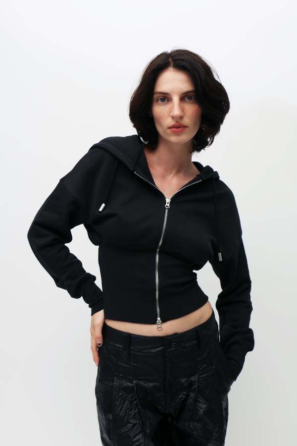 ECKHAUS LATTA Snatched Hoodie - Black | Garmentory