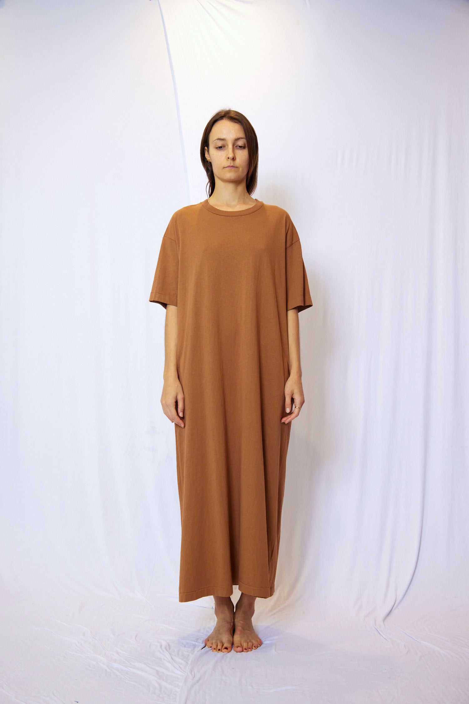 half sleeve t shirt dress Tribal 3023O-8444 Button Front Dress, Wisteria (XS)