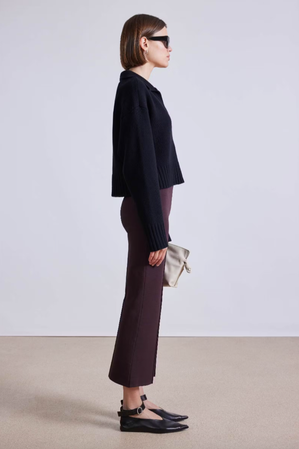 Rene Pull On Pant in Deep Red