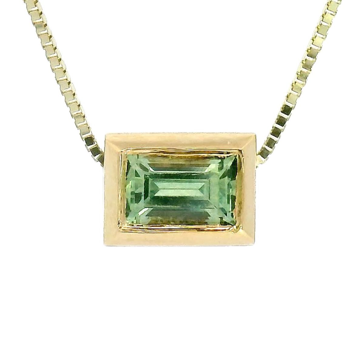 Young in the Mountains Montana Sapphire Baguette Necklace - Green - Image 1 of 2