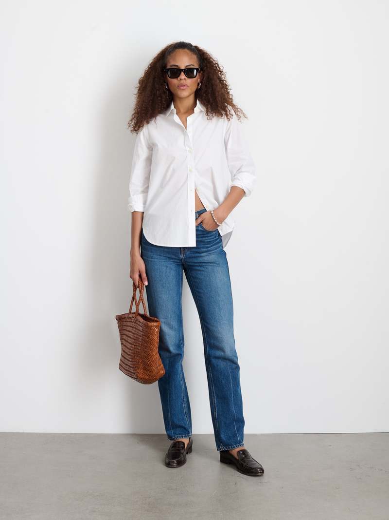 Tシャツ・カットソー ALEX MILL SS25 Shirts (211 MS049 2629 BLUE WHITE) P'Jimmies Sleep Shirt in Stripe – Alex Mill