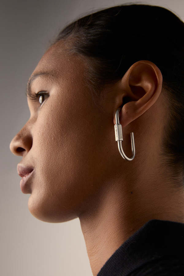 MM6 Maison Margiela Carabiner earrings - Silver | Garmentory