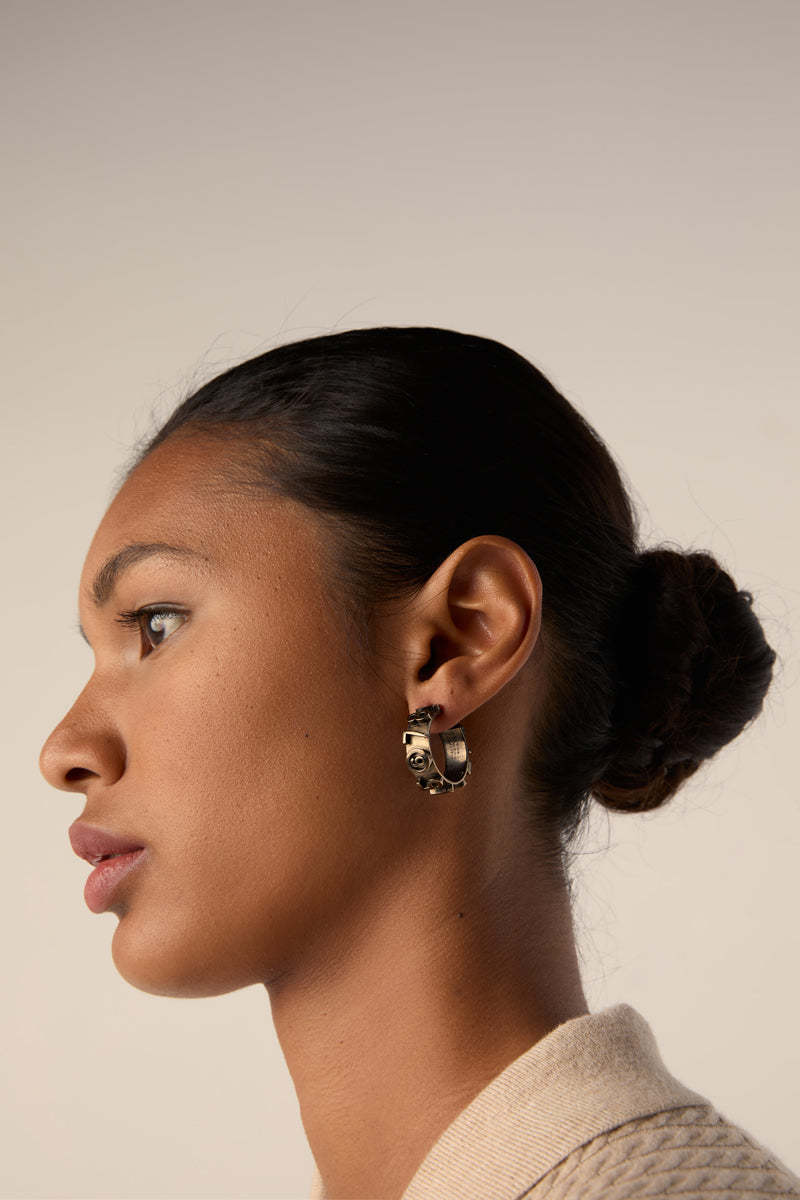 MM6 Maison Margiela Numeric Hoop earrings - Gold-tone