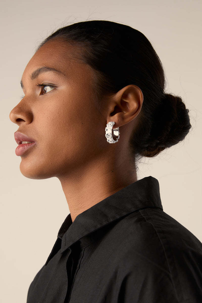 MM6 MAISON MARGIELA Numeric Hoop earrings - White | Garmentory