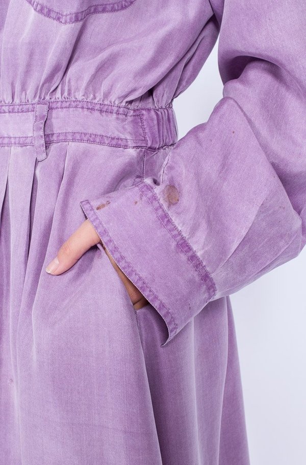 purple silk shirt dress *Ruby Shirt Dress (Purple)