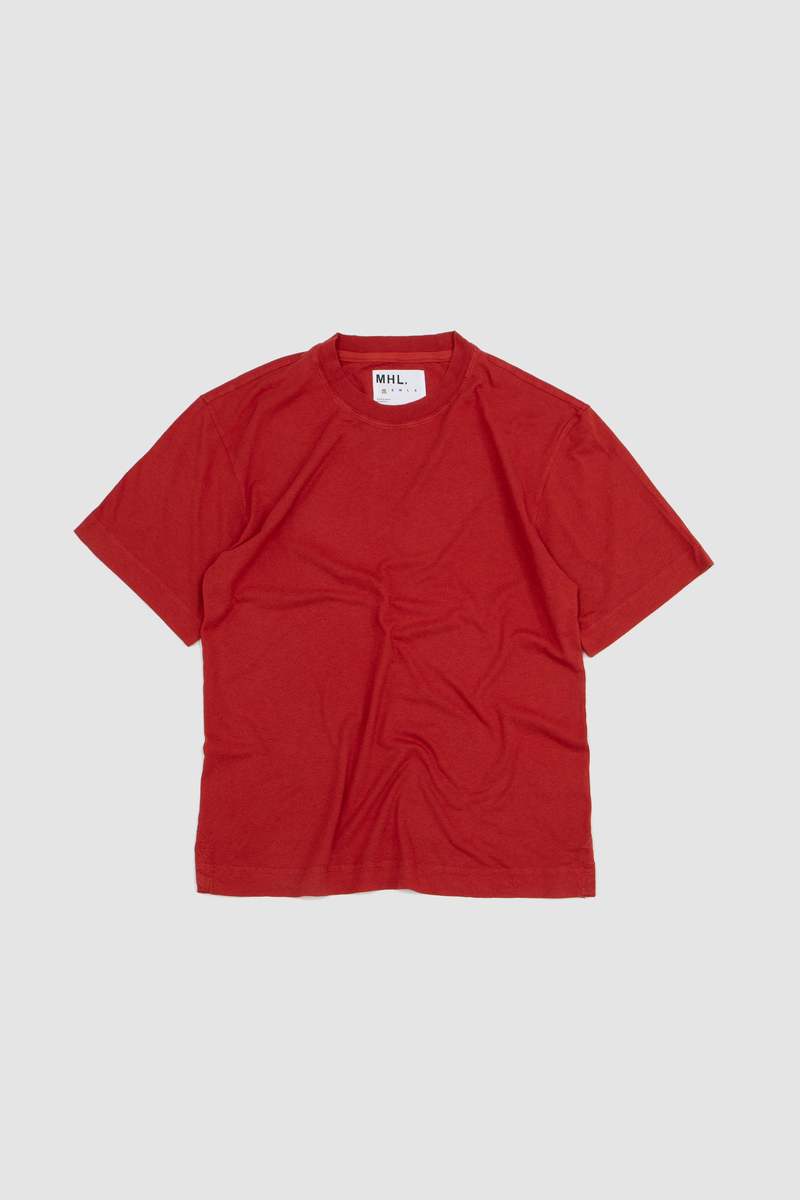 Margaret Howell Organic Cotton Linen Jersey Simple T-Shirt 