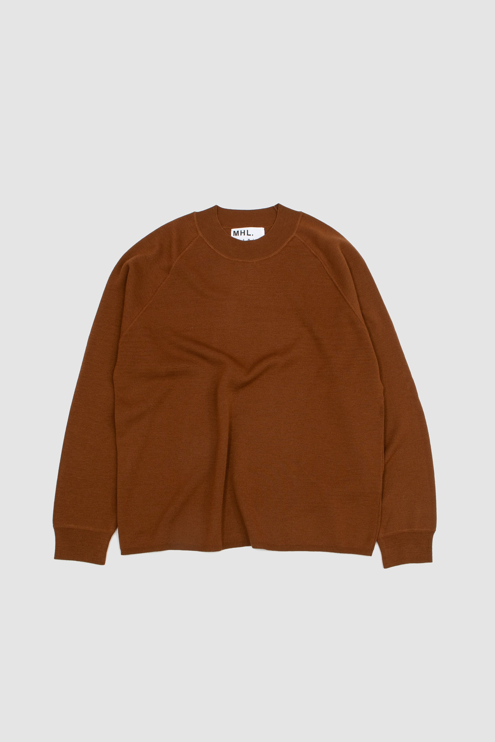 Margaret Howell Fine Merino Wool Wide Neck Sweatshirt - Tobacco