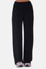 The Tile Club Goldie Wide Leg Terry Pant - Black - Thumbnail 1