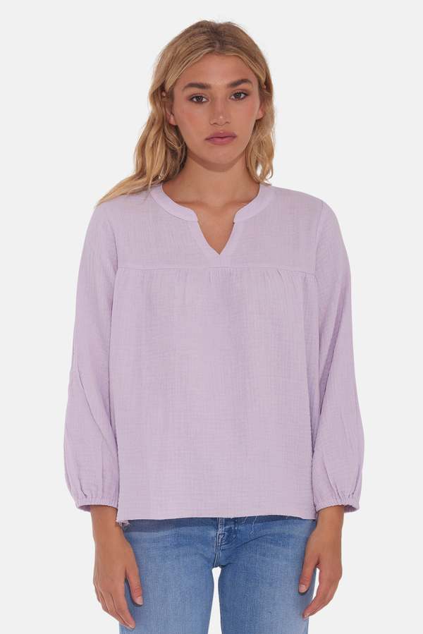 The Tile Club Eden Gauze Top - Lavender