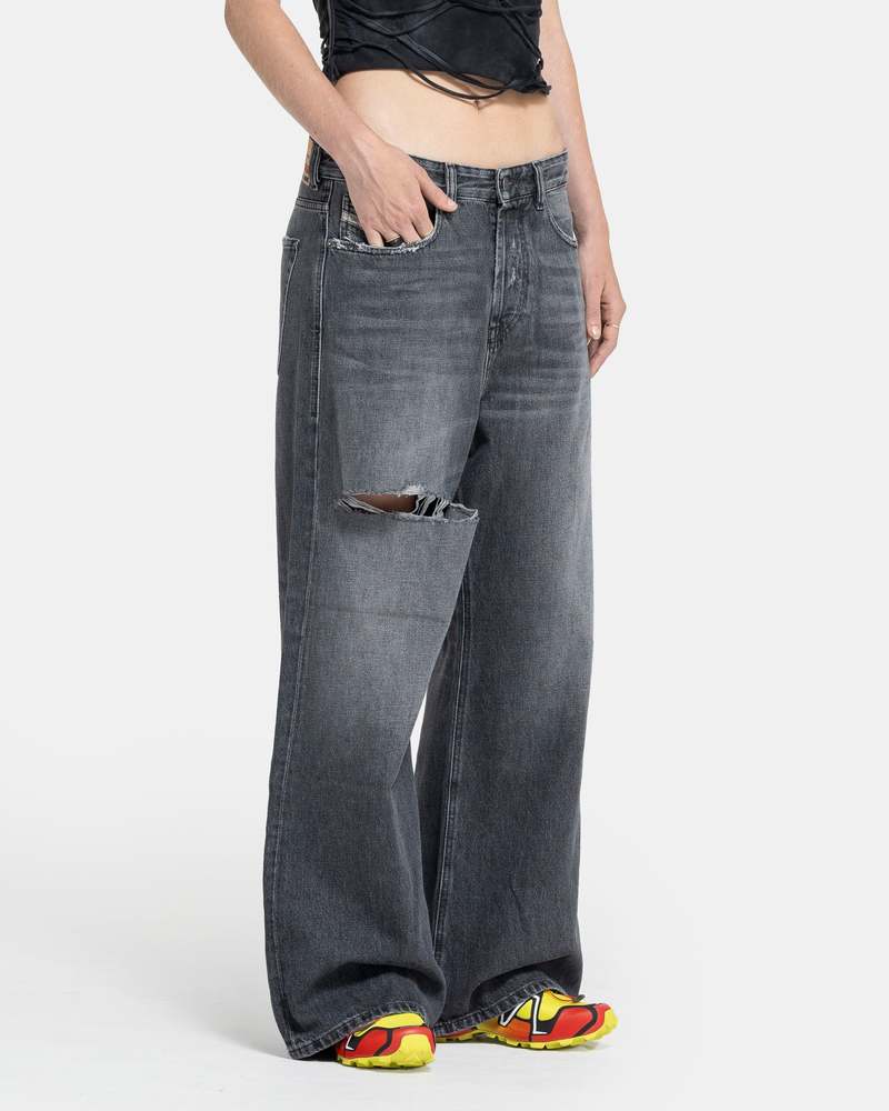 パンツ DIESEL 1996 D-Sire W27 DIESEL 1996 D SIRE ダメージ ウォッシュ ワイド デニムパンツ