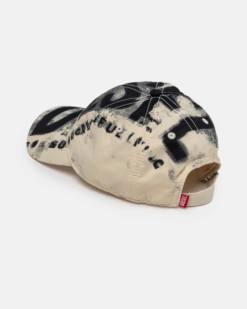 ★Diesel★C-Ewan-Ny Nylon Baseball Cap with Super White★ DIESEL C Ewan NY Hat - White | Garmentory