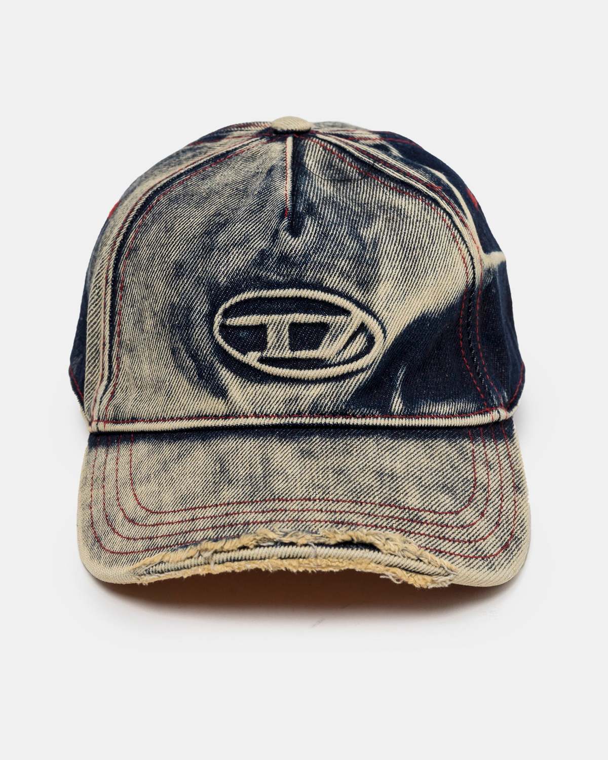 ★ Diesel ★ C-Seymon Treated Denim Baseball Cap Blue White C-SEYMON Man: Baseball cap in treated denim, D logo | Diesel