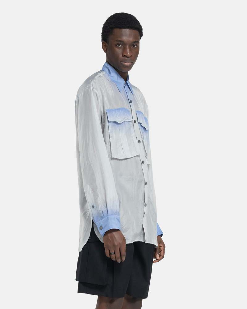 Dries Van Noten Calander Tris Shirt - Blue | Garmentory