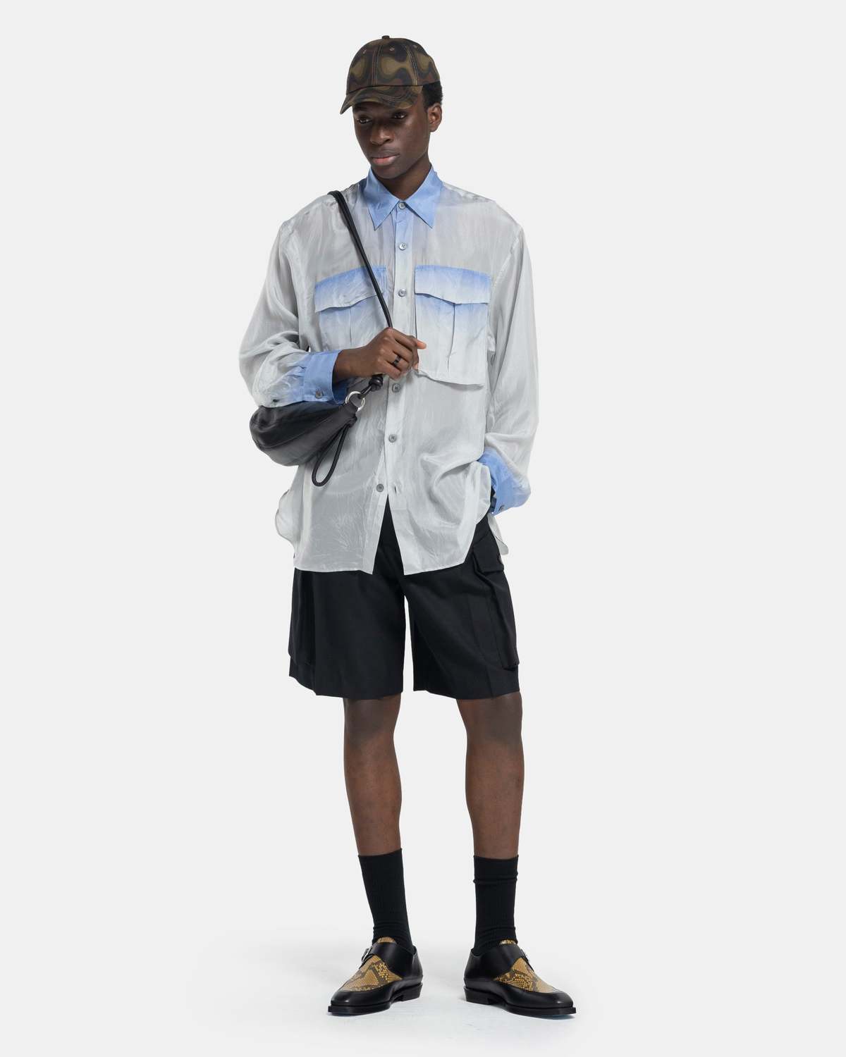 Dries Van Noten Calander Tris Shirt - Blue | Garmentory