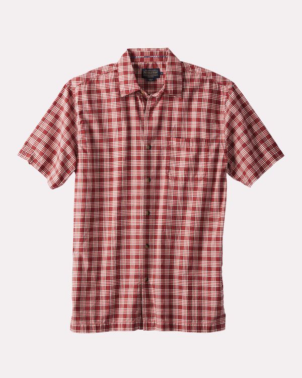 Pendleton Short Sleeve Bonneville Shirt Poppy Red Plaid Pendleton Short Sleeve Bonneville Shirt Poppy Red Plaid