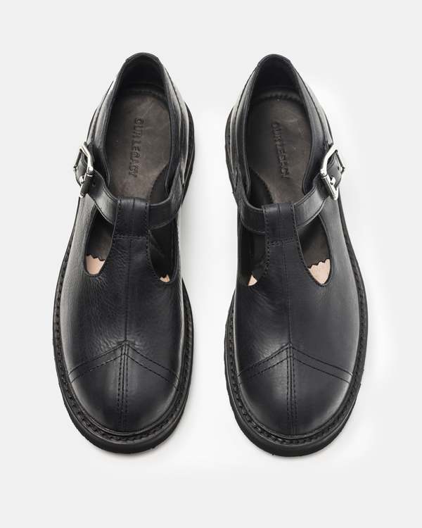 靴 OUR LEGACY CAMDEN SHOE Car Tire Black Our Legacy - Camden Shoe Car Tire Black Leather