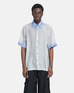 今期 DRIES VAN NOTEN  power shoulder shirt Click Drape Lace Up Shirt