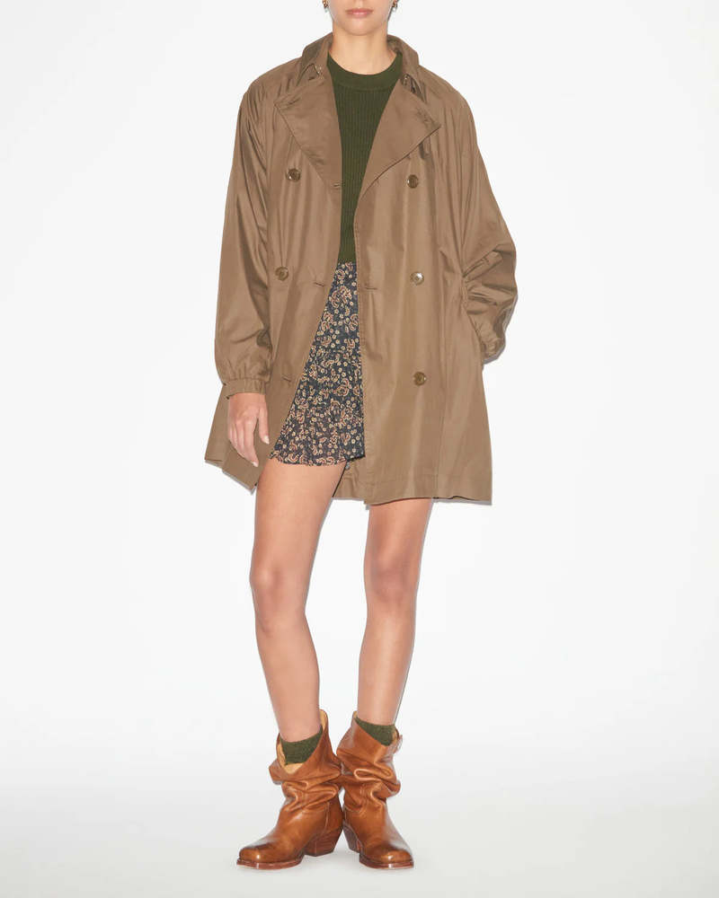 isabel marant etoile Carlota Trench Coat Khaki