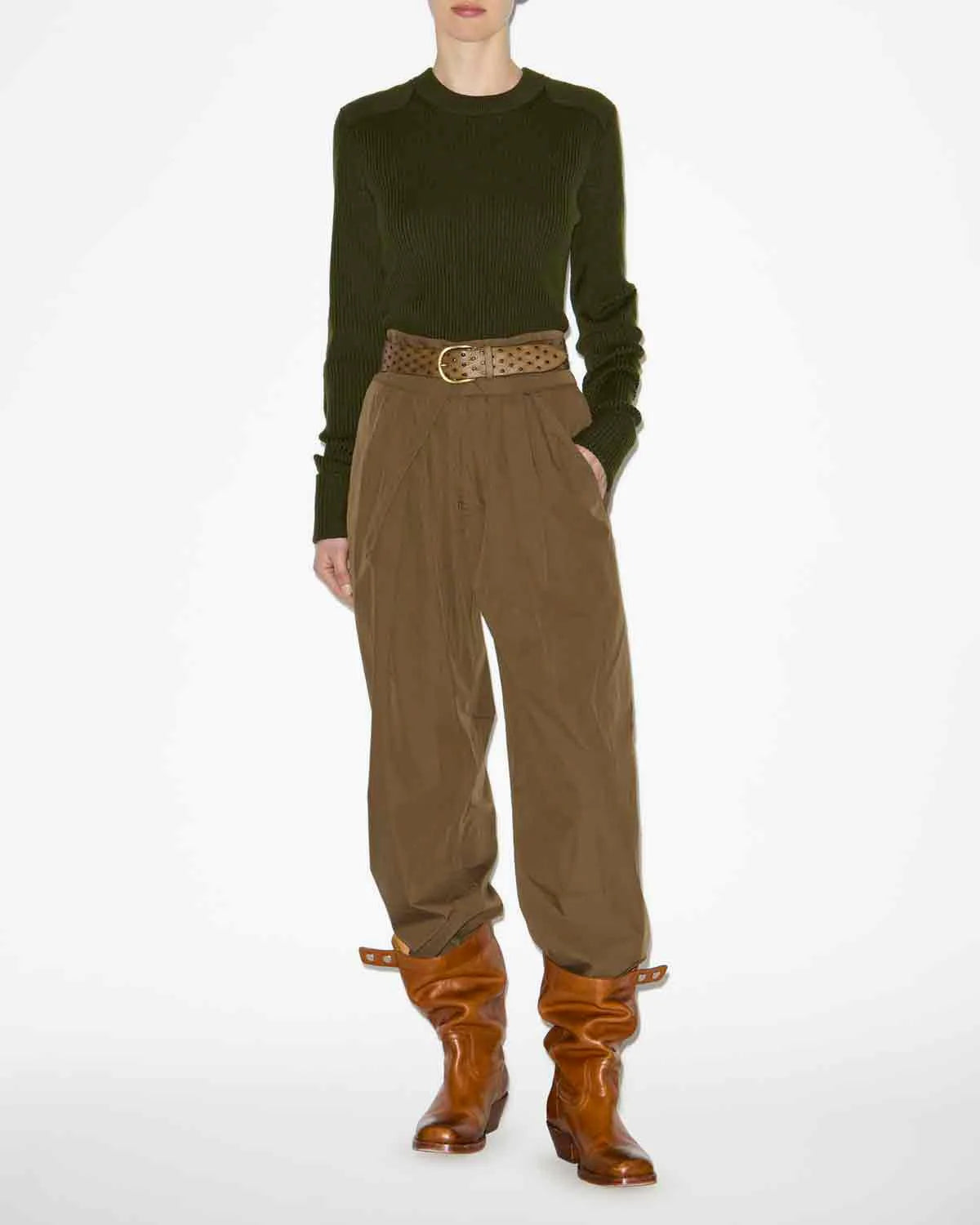 isabel marant etoile Celia Pant - Khaki | Garmentory