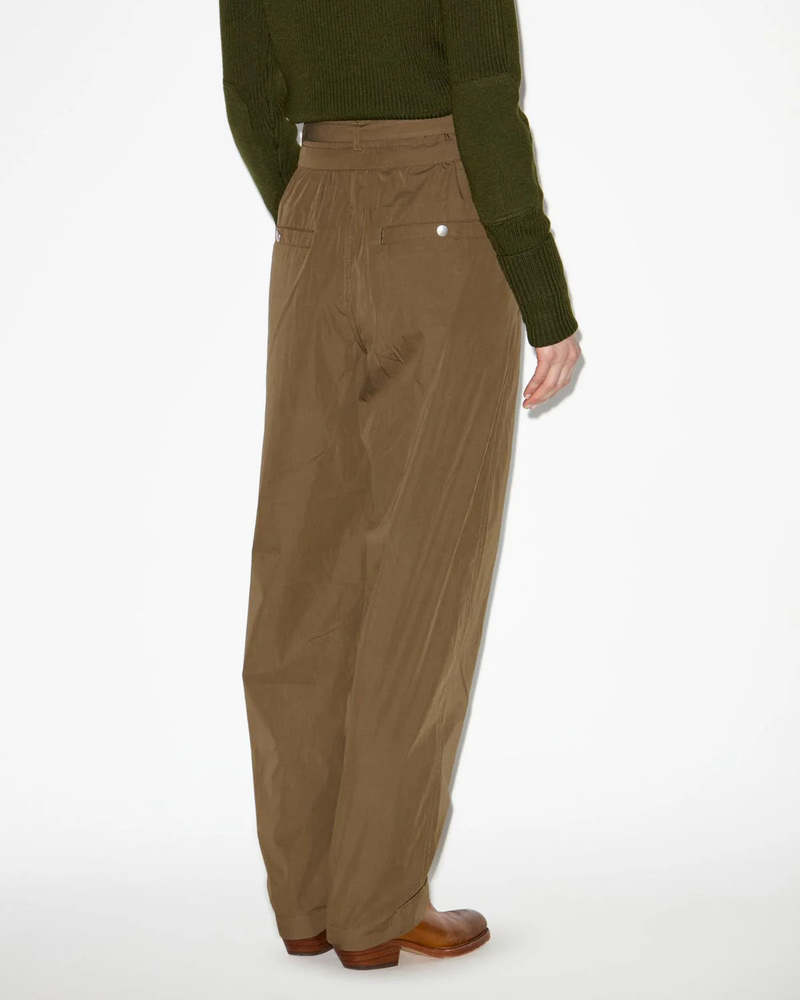パンツ Isabel Marant Etoile Celia Trousers MARANT ÉTOILE Celia belted pleated shell tapered pants | NET
