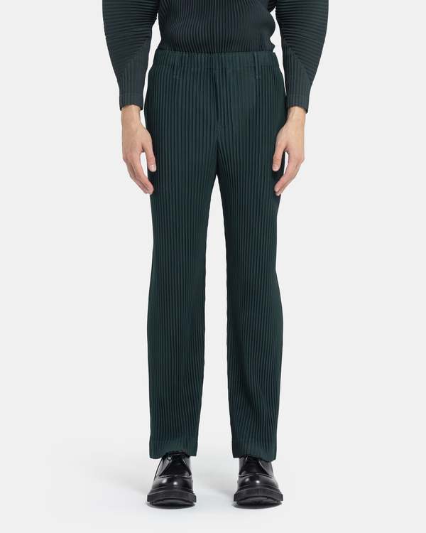 HOMME PLISSE ISSEY MIYAKE Color Pleated Pants - Deep Green