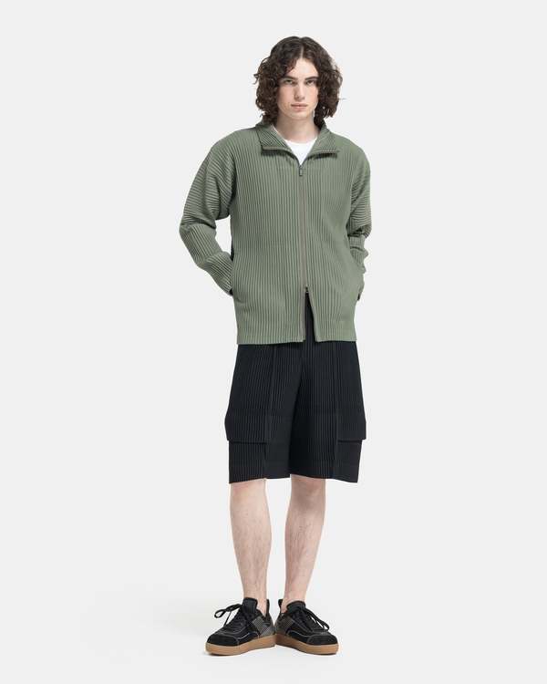 HOMME PLISSE ISSEY MIYAKE Colour Pleats Zip Jacket - Sage Green