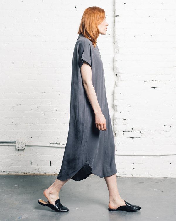 7115 by Szeki Signature Maxi Shirtdress - Grey 7115 by Szeki Signature Maxi Shirtdress - Grey