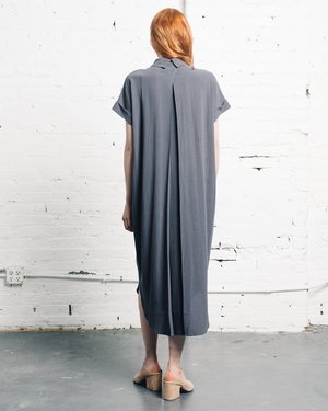 7115 by Szeki Signature Maxi Shirtdress - Grey 7115 by Szeki Signature Maxi Shirtdress - Grey